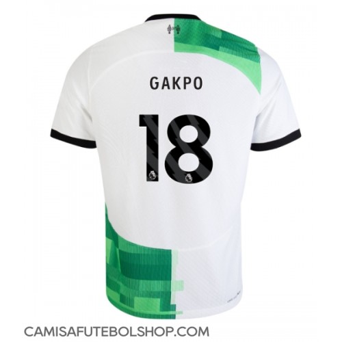 Camisa de time de futebol Liverpool Cody Gakpo #18 Replicas 2º Equipamento 2023-24 Manga Curta